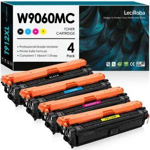 Compatible Toner Cartridge Replacement for HP W9060 W9060MC W9061MC W9062MC W9063MC Toner Cartridge for HP Color Managed E55040 E55040DW E55040dn MFP E57540dn E57540C Printer Ink (4-Pack) Compatible Toner Cartridge Replacement for HP W9060 W9060MC W9061MC W9062MC W9063MC Toner Cartridge for HP Color Managed E55040 E55040DW E55040dn MFP E57540dn E57540C Printer Ink (4-Pack)