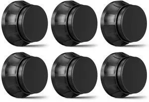 6PCS Modern Black Door Stoppers for Wall, 1.65 Inch, Aluminum | No Drill Adhesive or Screw Mount, Textured Aluminum Door Knob Wall Protector for Home & Office 6PCS Modern Black Door Stoppers for Wall, 1.65 Inch, Aluminum | No Drill Adhesive or Screw Mount, Textured Aluminum Door Knob Wall Protector for Home & Office