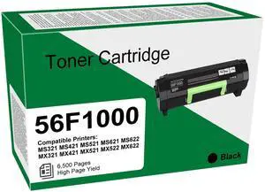 High Yield 56F1000 Black Toner Cartridge Compatible with Lexmark 56F1000 | Replacement for Lexmark MS321 MS421 MS521 MS621 MS622 MX321 MX421 MX521 MX522 MX622 Printers (Black 6,000 Pages) High Yield 56F1000 Black Toner Cartridge Compatible with Lexmark 56F1000 | Replacement for Lexmark MS321 MS421 MS521 MS621 MS622 MX321 MX421 MX521 MX522 MX622 Printers (Black 6,000 Pages)