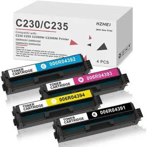 Extra High Yield C230 C235 Toner Cartridge 006R04391 006R04392 006R04393 006R04394 Toner Compatible for Xerox C235DNI C230DNI Printer 4 Pack,Black Cyan Magenta Yellow with New Chip Extra High Yield C230 C235 Toner Cartridge 006R04391 006R04392 006R04393 006R04394 Toner Compatible for Xerox C235DNI C230DNI Printer 4 Pack,Black Cyan Magenta Yellow with New Chip