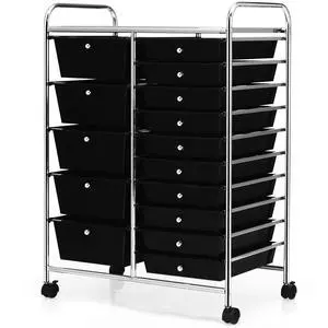 15 Drawers Rolling Storage Cart, Multipurpose Mobile Rolling Drawers Craft Organization w/Drawers & Wheels, Utility Storage Organizer Carts for Scrapbook Paper Supply Kid School Office Home 15 Drawers Rolling Storage Cart, Multipurpose Mobile Rolling Drawers Craft Organization w/Drawers & Wheels, Utility Storage Organizer Carts for Scrapbook Paper Supply Kid School Office Home