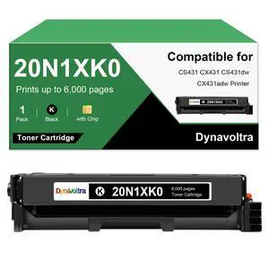 20N1XK0 CS431 Toner Cartridge Black with Chip Compatible for Lexmark CS431 CX431 CS431dw CX431adw Printers(1-Pack, 6,000 Pages) 20N1XK0 CS431 Toner Cartridge Black with Chip Compatible for Lexmark CS431 CX431 CS431dw CX431adw Printers(1-Pack, 6,000 Pages)