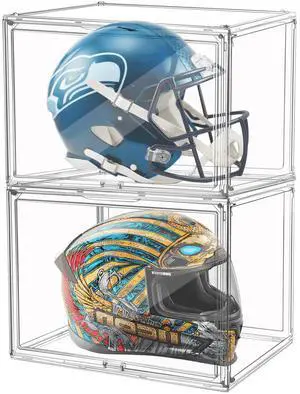 2Pack Extra Large 17.7"X13"X13" Clear Acrylic Organizer Box Display Case, Plastic Holder with Magnetic Door for Figures, Books, Handbags, Purses, Boots 2Pack Extra Large 17.7"X13"X13" Clear Acrylic Organizer Box Display Case, Plastic Holder with Magnetic Door for Figures, Books, Handbags, Purses, Boots
