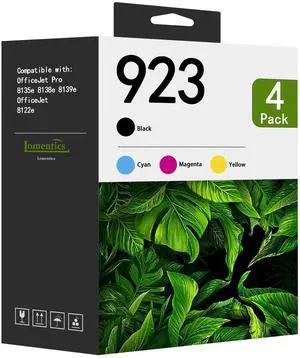 923 Ink Cartridge Combo Pack (4-Pack, Black/Cyan/Yellow/Magenta) - Lomenti Compatible for 923 Ink Cartridges use with OfficeJet 8122e OfficeJet Pro 8135e 8138e 8139e Printer 923 Ink Cartridge Combo Pack (4-Pack, Black/Cyan/Yellow/Magenta) - Lomenti Compatible for 923 Ink Cartridges use with OfficeJet 8122e OfficeJet Pro 8135e 8138e 8139e Printer