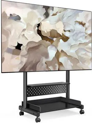Rolling TV Stand Mount for 40 to 85 TVsMobile TV Floor Stand on Wheels with Large Storage Pegboard & Wooden Shelf,Heavy Duty TV Cart Hold Up to 132 lbs for Bedroom, Living Room, Office Rolling TV Stand Mount for 40 to 85 TVsMobile TV Floor Stand on Wheels with Large Storage Pegboard & Wooden Shelf,Heavy Duty TV Cart Hold Up to 132 lbs for Bedroom, Living Room, Office