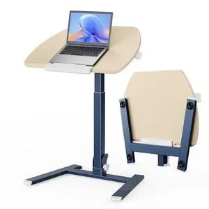 25" Foldable Standing Desk with Wheels, No-Assembly Laptop Cart 25" Foldable Standing Desk with Wheels, No-Assembly Laptop Cart