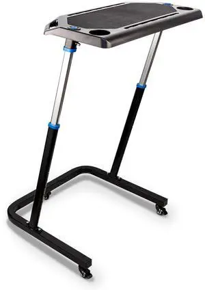 Bike Trainer Fitness Desk Portable Multi-Tasking Workstation Table for Cycling and Exercise Adjustable Height with Non-Slip Surface and Gadget Slots Lockable Wheels Bike Trainer Fitness Desk Portable Multi-Tasking Workstation Table for Cycling and Exercise Adjustable Height with Non-Slip Surface and Gadget Slots Lockable Wheels