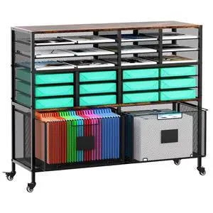 Rolling Cart with 2 Storage Drawer, Under Desk Filling Cabinet with Mail Sorter, Pull Out Hanging File Rack for Letter Size Folders, Mobile Utility Craft Cart for Home Office, Black Rolling Cart with 2 Storage Drawer, Under Desk Filling Cabinet with Mail Sorter, Pull Out Hanging File Rack for Letter Size Folders, Mobile Utility Craft Cart for Home Office, Black