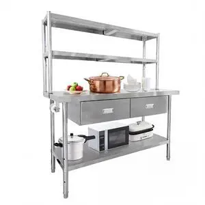 Stainless Steel Table with Shelves & Drawers, 48" x 24" Prep Table | for Commercial Kitchen, Heavy-Duty NSF Work Tables Workbench with Adjustable Undershelf for Home Kitchen Restaurant Garage Stainless Steel Table with Shelves & Drawers, 48" x 24" Prep Table | for Commercial Kitchen, Heavy-Duty NSF Work Tables Workbench with Adjustable Undershelf for Home Kitchen Restaurant Garage