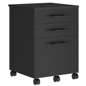 3-Drawer File Cabinet, Wooden Under Desk Filing Cabinet, fits A4/Letter Size for Home Office, Small Rolling Storage Drawer Chest, Printer Stand with Drawers, Black BK02WJ01G1 3-Drawer File Cabinet, Wooden Under Desk Filing Cabinet, fits A4/Letter Size for Home Office, Small Rolling Storage Drawer Chest, Printer Stand with Drawers, Black BK02WJ01G1
