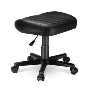 Multi-Use Stool, Height Adjustable Swivel Rolling Stool Chair W Wheels, Ottoman Footrest for Gaming, Home Office, Black Multi-Use Stool, Height Adjustable Swivel Rolling Stool Chair W Wheels, Ottoman Footrest for Gaming, Home Office, Black
