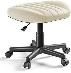 Multi-Use Foot Stool, Height Adjustable Footrest Stool with Wheels, 360°Swivel Leg Rest Rolling Chair, Rest Ottoman Under Desk for Home Office,Beige Multi-Use Foot Stool, Height Adjustable Footrest Stool with Wheels, 360°Swivel Leg Rest Rolling Chair, Rest Ottoman Under Desk for Home Office,Beige