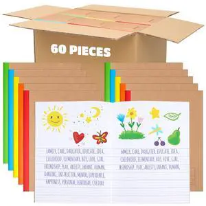 60 Pack Bulk Primary Composition Notebooks for Kids - Wide Ruled Journal with Picture Space, 60 Pages, Rainbow Spine, 9.75 x 7.5 in for Office, School, Journaling, Back to School Supplies 60 Pack Bulk Primary Composition Notebooks for Kids - Wide Ruled Journal with Picture Space, 60 Pages, Rainbow Spine, 9.75 x 7.5 in for Office, School, Journaling, Back to School Supplies