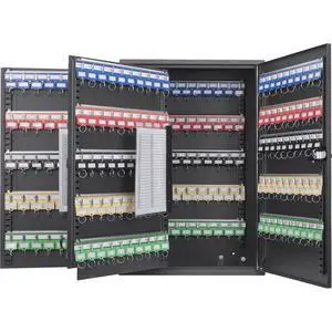 300 Position Key Lock Box Wall Mount Key Cabinet with Numbered Hooks, Key Log Sheet, Colored Key Tags, Labeled Shelves, Solid Steel Construction Secure Key Organizer Cabinet Key Box 300 Position Key Lock Box Wall Mount Key Cabinet with Numbered Hooks, Key Log Sheet, Colored Key Tags, Labeled Shelves, Solid Steel Construction Secure Key Organizer Cabinet Key Box