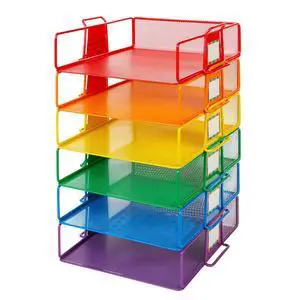 Stackable Letter-Size Wire Rack - 6 Colors Stackable Letter-Size Wire Rack - 6 Colors