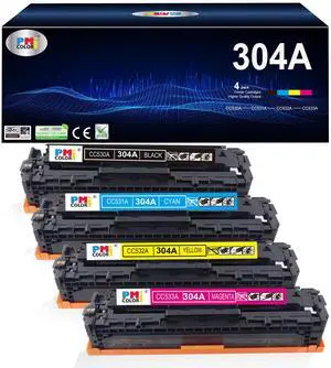 4-Pack Replacement for HP 304A Toner Cartridges CP2025 CM2320 CP2025dn | Compatible for HP Color Laser CP2025,CM2320fxi MFP,CM2320nf MFP,CM2320n MFP;CP2025dn,CP2025n (Black,Cyan,Magenta,Yellow) 4-Pack Replacement for HP 304A Toner Cartridges CP2025 CM2320 CP2025dn | Compatible for HP Color Laser CP2025,CM2320fxi MFP,CM2320nf MFP,CM2320n MFP;CP2025dn,CP2025n (Black,Cyan,Magenta,Yellow)