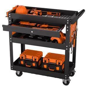 4 Tier Heavy Duty Rolling Tool Cart On Wheels, 350 Lb Capacity, Metal Utility Carts with Lockable Drawer & Side Pegboards, Mechanic Tool Storage Organizer for Garage Workshop Repair Shop 4 Tier Heavy Duty Rolling Tool Cart On Wheels, 350 Lb Capacity, Metal Utility Carts with Lockable Drawer & Side Pegboards, Mechanic Tool Storage Organizer for Garage Workshop Repair Shop