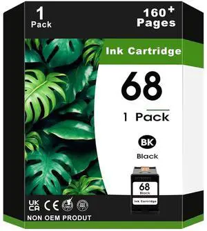 1 Pack 68 Black Ink Cartridges 7FP21TN Compatible for Envy 6152e 6155e 6552e 6555e 6558e Printer 160 Pages (1 Black) 1 Pack 68 Black Ink Cartridges 7FP21TN Compatible for Envy 6152e 6155e 6552e 6555e 6558e Printer 160 Pages (1 Black)