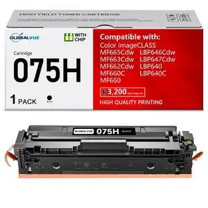 075H Toner Cartridges High Yield (with Chip) Compatible with Canon 075H | 075 for Canon imageCLASS MF662Cdw MF663Cdw MF665Cdw LBP646Cdw LBP647Cdw LBP640 MF660 Printer Ink 1-Pack 075H Toner Cartridges High Yield (with Chip) Compatible with Canon 075H | 075 for Canon imageCLASS MF662Cdw MF663Cdw MF665Cdw LBP646Cdw LBP647Cdw LBP640 MF660 Printer Ink 1-Pack