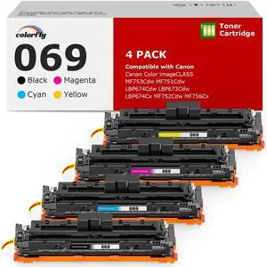069 Toner Cartridge Set 069H MF753Cdw Compatible Replacement for Canon 069 069H Toner Cartridge Set for Canon imageCLASS MF753Cdw MF751Cdw LBP674Cdw Printer Ink 4 Pack 069 Toner Cartridge Set 069H MF753Cdw Compatible Replacement for Canon 069 069H Toner Cartridge Set for Canon imageCLASS MF753Cdw MF751Cdw LBP674Cdw Printer Ink 4 Pack