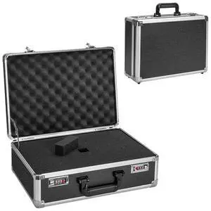 Combination Lock Box - Locking Storage Case with Customizable Foam, 18.9" Portable Lockable Case for Personal Items, Valuables, Documents, Briefcase for Jewelry, Cash, Medications, Black Combination Lock Box - Locking Storage Case with Customizable Foam, 18.9" Portable Lockable Case for Personal Items, Valuables, Documents, Briefcase for Jewelry, Cash, Medications, Black