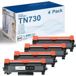 TN730 TN-730 Toner Cartridges Black 4 Pack Replacement for Brother TN730 MFC-L2710DW HL-L2395DW HL-L2350DW DCP-L2550DW MFC-L2750DW Printer TN730 TN-730 Toner Cartridges Black 4 Pack Replacement for Brother TN730 MFC-L2710DW HL-L2395DW HL-L2350DW DCP-L2550DW MFC-L2750DW Printer