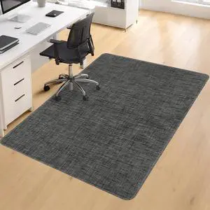 Large Office Chair Mat for Hardwood Floor, 48" x 60" Desk Floor Mat for Rolling Chair, Heavy Duty Anti-Slip Floor Protector Rug for Home Office, Black Large Office Chair Mat for Hardwood Floor, 48" x 60" Desk Floor Mat for Rolling Chair, Heavy Duty Anti-Slip Floor Protector Rug for Home Office, Black