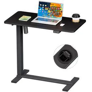 Small Electric Standing Desk Bedside Table with Hidden Wheels 31.5 x 15.8 Inch Adjustable Computer Laptop Office Desk, Black Small Electric Standing Desk Bedside Table with Hidden Wheels 31.5 x 15.8 Inch Adjustable Computer Laptop Office Desk, Black