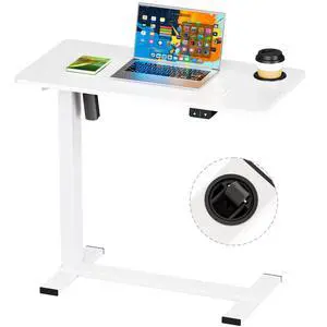 Small Electric Standing Desk Bedside Table with Hidden Wheels 31.5 x 15.8 Inch Adjustable Computer Laptop Office Desk, White Small Electric Standing Desk Bedside Table with Hidden Wheels 31.5 x 15.8 Inch Adjustable Computer Laptop Office Desk, White