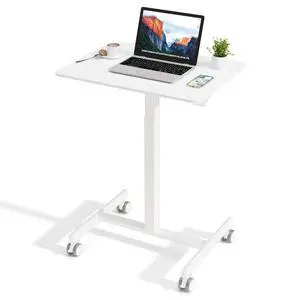 Adjustable Height Standing Desk on Wheels, Portable Rolling Desk and Laptop Stand, Walking Pad Desk | Rolling Standing Table for Home Office, Small Computer Workstation Adjustable Height Standing Desk on Wheels, Portable Rolling Desk and Laptop Stand, Walking Pad Desk | Rolling Standing Table for Home Office, Small Computer Workstation