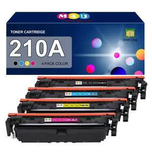 210A Toner Cartridges 4 Pack(with Chip) Compatible for 210A 210X Color pro MFP 4301fdw 4301dn 4301dw, Pro 4201dw 4201dn(Black Cyan Yellow Magenta) 210A Toner Cartridges 4 Pack(with Chip) Compatible for 210A 210X Color pro MFP 4301fdw 4301dn 4301dw, Pro 4201dw 4201dn(Black Cyan Yellow Magenta)