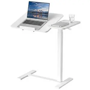 Standing Desk with Wheels, Rolling Desk, Laptop Table | Adjustable Height, Portable Computer Workstation, Tilting Desktop, Home Office Classroom Bedside, White Standing Desk with Wheels, Rolling Desk, Laptop Table | Adjustable Height, Portable Computer Workstation, Tilting Desktop, Home Office Classroom Bedside, White