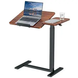 Standing Desk with Wheels, Rolling Desk, Laptop Table | Adjustable Height, Portable Computer Workstation, Tilting Desktop, Home Office Classroom Bedside, Brown Standing Desk with Wheels, Rolling Desk, Laptop Table | Adjustable Height, Portable Computer Workstation, Tilting Desktop, Home Office Classroom Bedside, Brown