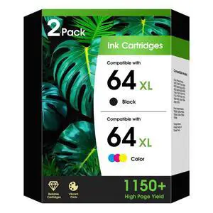 64XL Ink Cartridges Combo Pack 7975 Replacement for HP64XL 64 Ink Works for HP Envy Photo 7855 7155 6230 7858 6255 7800 Inspire 7955e 7255e 7900e series ink 7200e 7258e Tango Printer Black Tri-Color 64XL Ink Cartridges Combo Pack 7975 Replacement for HP64XL 64 Ink Works for HP Envy Photo 7855 7155 6230 7858 6255 7800 Inspire 7955e 7255e 7900e series ink 7200e 7258e Tango Printer Black Tri-Color