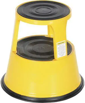 STEP-17-Y Steel Rolling Step Stool 17 In. Top Step Height 500 Lb. Capacity Yellow STEP-17-Y Steel Rolling Step Stool 17 In. Top Step Height 500 Lb. Capacity Yellow