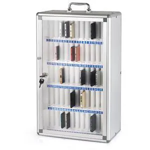 60 Slots Aluminum Alloy Cell Phone Locker, Phone Holder for Classroom | Cell Phone Lock Box, Wall-Mounted Phone Holder with a Locked, Phone Storage Cabinet, Can be Carried by Hand 60 Slots Aluminum Alloy Cell Phone Locker, Phone Holder for Classroom | Cell Phone Lock Box, Wall-Mounted Phone Holder with a Locked, Phone Storage Cabinet, Can be Carried by Hand