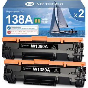 138A Black Toner Cartridges Replacement for HP 138X W1380A W1380X | With Chip, Compatible with LaserJet Pro 3001dw 3001dn MFP 3101fdw 3101fdn Printer, 2 Pack, High Yield Printing 138A Black Toner Cartridges Replacement for HP 138X W1380A W1380X | With Chip, Compatible with LaserJet Pro 3001dw 3001dn MFP 3101fdw 3101fdn Printer, 2 Pack, High Yield Printing