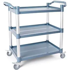 3-Tier Rolling Utility Cart on Wheels, 510 lbs Capacity Utility Service Cart, Commercial Kitchen Cart with 4 Lockable Swivel Casters for Restaurant/Home/Warehouse/Office (31.5X 15.75x 37.4 in) 3-Tier Rolling Utility Cart on Wheels, 510 lbs Capacity Utility Service Cart, Commercial Kitchen Cart with 4 Lockable Swivel Casters for Restaurant/Home/Warehouse/Office (31.5X 15.75x 37.4 in)
