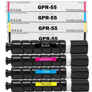 GPR55 GPR-55 High Yield Toner Cartridges Compatible Canon GPR55 GPR-55 Toner use for imagerunner Advance C5535i C5540i C5550i C5560i Printers. (4 Pack Black Cyan Magenta Yellow) GPR55 GPR-55 High Yield Toner Cartridges Compatible Canon GPR55 GPR-55 Toner use for imagerunner Advance C5535i C5540i C5550i C5560i Printers. (4 Pack Black Cyan Magenta Yellow)