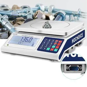 Industrial Counting Scale Gram Scales for Parts and Coins 66lb/0.00022lb-30kg / 0.1g Accuracy with RS232 Port for Connecting Computer or Printer Industrial Counting Scale Gram Scales for Parts and Coins 66lb/0.00022lb-30kg / 0.1g Accuracy with RS232 Port for Connecting Computer or Printer