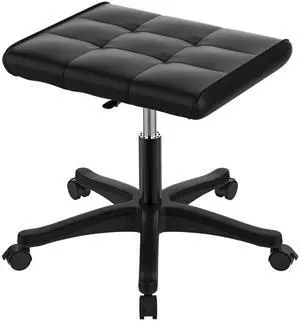 Mobile Footrest, Multi-Use Stool with Lockable Wheels, Under Desk Leg Rest Rolling Chair for Home Office, Adjustable Height Spa Salon Stool, Ottoman Foot Rest Mobile Footrest, Multi-Use Stool with Lockable Wheels, Under Desk Leg Rest Rolling Chair for Home Office, Adjustable Height Spa Salon Stool, Ottoman Foot Rest