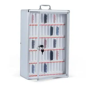 60 Slots Classroom Cell Phone Locker Aluminum Alloy Phone Storage Box | Wall Mounted Cell Phone Holder Storage Box Cell Phone Storage Cabinet for Schools Office Gym 60 Slots Classroom Cell Phone Locker Aluminum Alloy Phone Storage Box | Wall Mounted Cell Phone Holder Storage Box Cell Phone Storage Cabinet for Schools Office Gym