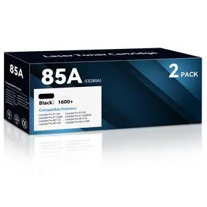 2-Pack 85A Black Toner Cartridges Compatible for HP 85A CE285A HP85A Toner Use with Laser Jet Pro P1102W M1212nf M1217nfw M1219nf P1100 P1102 M1210 M1139 Pro Printer, Black 2-Pack 85A Black Toner Cartridges Compatible for HP 85A CE285A HP85A Toner Use with Laser Jet Pro P1102W M1212nf M1217nfw M1219nf P1100 P1102 M1210 M1139 Pro Printer, Black