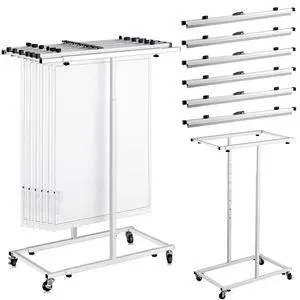 Mobile Blueprint Storage Rack Adjustable Holder with 6 Pcs Blueprint Clamps 4 Wheels Storage Organizer Stand for File Display Plan Office Home(30 Inch) Mobile Blueprint Storage Rack Adjustable Holder with 6 Pcs Blueprint Clamps 4 Wheels Storage Organizer Stand for File Display Plan Office Home(30 Inch)
