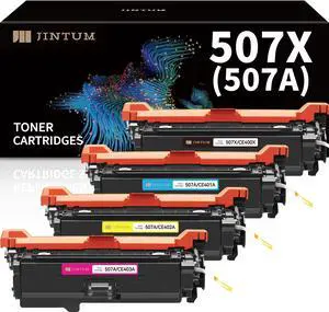 507A 507X Compatible Toner Cartridge Replacement for HP 507A 507X Toner Cartridge Set CE400X CE401A CE402A CE403A for Enterprise M551 M551n M551dn M551xh M570dn M570dw M575f 575c (4-Pack) 507A 507X Compatible Toner Cartridge Replacement for HP 507A 507X Toner Cartridge Set CE400X CE401A CE402A CE403A for Enterprise M551 M551n M551dn M551xh M570dn M570dw M575f 575c (4-Pack)