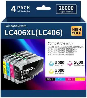LC406XL LC406 Ink cartridges Compatible Brother LC406XL Ink Cartridges | Multi-scene institutional application,Stable durable printing output,Professional technical after-sales support LC406XL LC406 Ink cartridges Compatible Brother LC406XL Ink Cartridges | Multi-scene institutional application,Stable durable printing output,Professional technical after-sales support