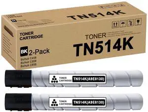 TN514 TN514K Toner Cartridge (Black, 2 Pack) A9E8130 Toner | Compatible TN-514K Black Toner Cartridge (Up to 28,500 Pages) Replacement for Konica Minolta Bizhub C458 C558 C658 Printer TN514 TN514K Toner Cartridge (Black, 2 Pack) A9E8130 Toner | Compatible TN-514K Black Toner Cartridge (Up to 28,500 Pages) Replacement for Konica Minolta Bizhub C458 C558 C658 Printer