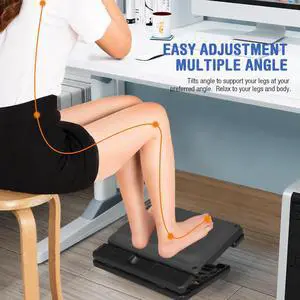 Foot Rest for Under Desk at Work 4-Level Height Adjustable, Lengthen Ergonomic Foldable Footrest for Office, Gaming,Computer, Soft & Removable Pad Desk Foot Stool for All Seasons (Gray Plus) Foot Rest for Under Desk at Work 4-Level Height Adjustable, Lengthen Ergonomic Foldable Footrest for Office, Gaming,Computer, Soft & Removable Pad Desk Foot Stool for All Seasons (Gray Plus)