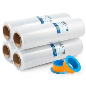 18 Inch x 1200 Feet Stretch Film Wrap 80 Gauge Self-Adhering Shrink Wrap Roll with Plastic Holders Industrial Strength up to 800% Stretch Wrap for Moving, Packing, Pallet Wrapping (4 Rolls) 18 Inch x 1200 Feet Stretch Film Wrap 80 Gauge Self-Adhering Shrink Wrap Roll with Plastic Holders Industrial Strength up to 800% Stretch Wrap for Moving, Packing, Pallet Wrapping (4 Rolls)