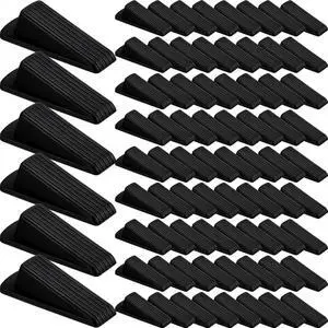 72 Pcs Door Stoppers Bulk for Bottom of Door Rubber Door Wedge Stop Height up to 1.2 Inches Sturdy Door Stop Bulk for Heavy Duty Door Bottom Carpet Tile Concrete Wooden Floor (Black) 72 Pcs Door Stoppers Bulk for Bottom of Door Rubber Door Wedge Stop Height up to 1.2 Inches Sturdy Door Stop Bulk for Heavy Duty Door Bottom Carpet Tile Concrete Wooden Floor (Black)